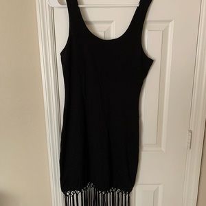 Black Tassel Mini Dress